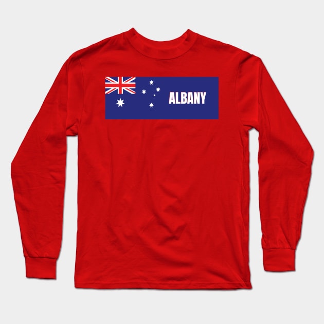 Albany City in Australian Flag Long Sleeve T-Shirt by aybe7elf